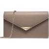 imageSWEETV Classic Envelope Clutch Purses for Women Elegant PU Leather Handbags for Evening Weddings Parties and Formal EventsTaupe