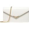 imageSWEETV Classic Envelope Clutch Purses for Women Elegant PU Leather Handbags for Evening Weddings Parties and Formal EventsWhite
