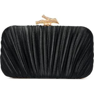 imageClutch Purses for Women EveningWedding Chic Woven Bag Formal PU Leather Purse Designer Handbags for WomenBlacksatin