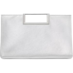 imageSWEETV Clutch Purses for Women Evening Formal Fashion PU Leather Purse for Prom Cocktail and WeddingNinaChrome Silver
