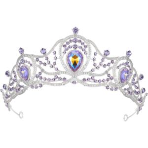 imageSWEETV Silver Wedding Crystal Tiaras and Crowns for Women Bride Royal Queen Headband Princess Quinceanera Headpieces for Birthday Prom Pageant PartyPurpleDreamcatcher