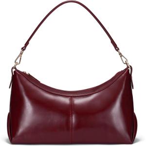 imageShoulder Bag PU Leather Purses for Women Trendy Cute Hobo Bags with Zip Closure Designer Tote HandbagsRed