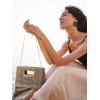 imageChic Straw Clutch Purses for Women with Top Handle Summer Bag Ideal Vacation Handbags and Woven Boho Beach BagsBrown