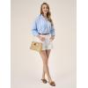 imageChic Straw Clutch Purses for Women with Top Handle Summer Bag Ideal Vacation Handbags and Woven Boho Beach BagsKhaki