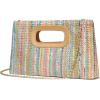 imageChic Straw Clutch Purses for Women with Top Handle Summer Bag Ideal Vacation Handbags and Woven Boho Beach BagsRainbow