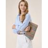 imageChic Straw Clutch Purses for Women with Top Handle Summer Bag Ideal Vacation Handbags and Woven Boho Beach BagsRainbow