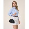 imageDressy Woven Clutch Purses for Women Evening Wedding Formal OccasionDumpling Crossbody Shoulder Handbags for WomenBlack
