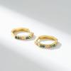 imageSWEETV 925 Sterling Silver Hoop Earrings for Women  Small Lightweight Hypoallergenic Huggie Hoops01GoldRainbow