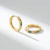 imageSWEETV 925 Sterling Silver Hoop Earrings for Women  Small Lightweight Hypoallergenic Huggie Hoops01GoldRainbow