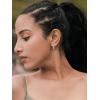 imageSWEETV 925 Sterling Silver Hoop Earrings for Women  Small Lightweight Hypoallergenic Huggie Hoops01SilverCZ