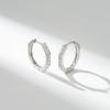 imageSWEETV 925 Sterling Silver Hoop Earrings for Women  Small Lightweight Hypoallergenic Huggie Hoops01SilverCZ