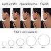 imageSWEETV 925 Sterling Silver Hoop Earrings for Women Lightweight Endless Silver Thin Hoops 2030405060MM30MM