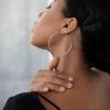 imageSWEETV 925 Sterling Silver Hoop Earrings for Women Lightweight Endless Silver Thin Hoops 2030405060MM50MM
