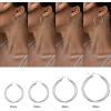 imageSWEETV 925 Sterling Silver Hoop EarringsChunky Huggie Earrings for Women Diameter 25304050MM2Silver30mm