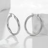 imageSWEETV 925 Sterling Silver Hoop EarringsChunky Huggie Earrings for Women Diameter 25304050MM2Silver30mm