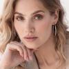 imageSWEETV 925 Sterling Silver Hoop EarringsChunky Huggie Earrings for Women Diameter 25304050MM4Silver50mm