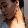 imageSWEETV Big Hoop Earrings for Women 14K Gold Plated 925 Sterling Silver Post Hypoallergenic Large HoopsGold40mm