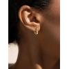 imageSWEETV Chunky Gold Earrings for Women 14K Plated Gold Statement Earrings Small GoldSilver Hoop Earrings Trendy Open Hoop Earrings for Women Tiny Huggie Hoop for Adult02 Gold