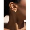 imageSWEETV Chunky Gold Earrings for Women 14K Plated Gold Statement Earrings Small GoldSilver Hoop Earrings Trendy Open Hoop Earrings for Women Tiny Huggie Hoop for Adult01 Gold