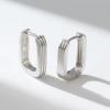 imageSWEETV Chunky Gold Earrings for Women 14K Plated Gold Statement Earrings Small GoldSilver Hoop Earrings Trendy Open Hoop Earrings for Women Tiny Huggie Hoop for Adult02 Silver