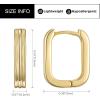 imageSWEETV Chunky Gold Earrings for Women 14K Plated Gold Statement Earrings Small GoldSilver Hoop Earrings Trendy Open Hoop Earrings for Women Tiny Huggie Hoop for Adult02 Silver