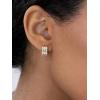 imageSWEETV Chunky Gold Earrings for Women 14K Plated Gold Statement Earrings Small GoldSilver Hoop Earrings Trendy Open Hoop Earrings for Women Tiny Huggie Hoop for Adult01 Silver