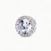 imageSWEETV Cubic Zirconia Stud Earrings 8mm Round Cut Rhinestone Hypoallergenic Earrings for Women ampamp Girls01Silver