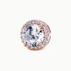 imageSWEETV Cubic Zirconia Stud Earrings 8mm Round Cut Rhinestone Hypoallergenic Earrings for Women ampamp Girls02Rose Gold