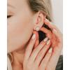 imageSWEETV Cubic Zirconia Stud Earrings 8mm Round Cut Rhinestone Hypoallergenic Earrings for Women ampamp Girls02Rose Gold