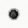 imageSWEETV Cubic Zirconia Stud Earrings 8mm Round Cut Rhinestone Hypoallergenic Earrings for Women ampamp Girls03Black