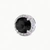 imageSWEETV Cubic Zirconia Stud Earrings 8mm Round Cut Rhinestone Hypoallergenic Earrings for Women ampamp Girls03Black