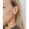 imageSWEETV Cubic Zirconia Stud Earrings 8mm Round Cut Rhinestone Hypoallergenic Earrings for Women ampamp Girls04Gold