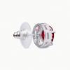 imageSWEETV Cubic Zirconia Stud Earrings 8mm Round Cut Rhinestone Hypoallergenic Earrings for Women ampamp Girls05Ruby