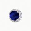 imageSWEETV Cubic Zirconia Stud Earrings 8mm Round Cut Rhinestone Hypoallergenic Earrings for Women ampamp Girls06Sapphire