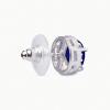 imageSWEETV Cubic Zirconia Stud Earrings 8mm Round Cut Rhinestone Hypoallergenic Earrings for Women ampamp Girls06Sapphire