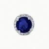 imageSWEETV Cubic Zirconia Stud Earrings 8mm Round Cut Rhinestone Hypoallergenic Earrings for Women ampamp Girls06Sapphire