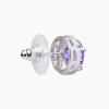 imageSWEETV Cubic Zirconia Stud Earrings 8mm Round Cut Rhinestone Hypoallergenic Earrings for Women ampamp Girls09Violet