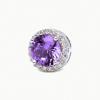 imageSWEETV Cubic Zirconia Stud Earrings 8mm Round Cut Rhinestone Hypoallergenic Earrings for Women ampamp Girls09Violet