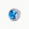imageSWEETV Cubic Zirconia Stud Earrings 8mm Round Cut Rhinestone Hypoallergenic Earrings for Women ampamp Girls11Lake Blue