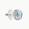 imageSWEETV Cubic Zirconia Stud Earrings 8mm Round Cut Rhinestone Hypoallergenic Earrings for Women ampamp Girls12Cyan