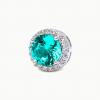 imageSWEETV Cubic Zirconia Stud Earrings 8mm Round Cut Rhinestone Hypoallergenic Earrings for Women ampamp Girls12Cyan