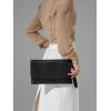 imageSWEETV Evening Clutch Purses for Women Elegant Wristlet Wallets Crocodile Pattern PU Leather Cross body Purse FormalWeddingBlack