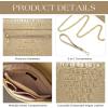 imageSWEETV Evening Clutch Purses for Women Elegant Wristlet Wallets Crocodile Pattern PU Leather Cross body Purse FormalWeddingGold