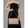 imageSWEETV Evening Clutch Purses for Women Elegant Wristlet Wallets Crocodile Pattern PU Leather Cross body Purse FormalWeddingNude