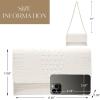 imageSWEETV Evening Clutch Purses for Women Elegant Wristlet Wallets Crocodile Pattern PU Leather Cross body Purse FormalWeddingWhite