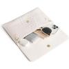 imageSWEETV Evening Clutch Purses for Women Elegant Wristlet Wallets Crocodile Pattern PU Leather Cross body Purse FormalWeddingWhite