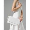 imageSWEETV Evening Clutch Purses for Women Elegant Wristlet Wallets Crocodile Pattern PU Leather Cross body Purse FormalWeddingWhite