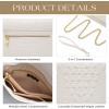 imageSWEETV Evening Clutch Purses for Women Elegant Wristlet Wallets Crocodile Pattern PU Leather Cross body Purse FormalWeddingWhite