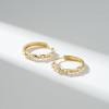 imageSWEETV Pearl Earrings for Women 14K Gold Plated Small Pearl Hoop Earrings Open Huggie Stud Earrings Jewelry Gift for Women Girls02 Gold