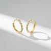 imageSWEETV Pearl Earrings for Women 14K Gold Plated Small Pearl Hoop Earrings Open Huggie Stud Earrings Jewelry Gift for Women Girls02 Gold